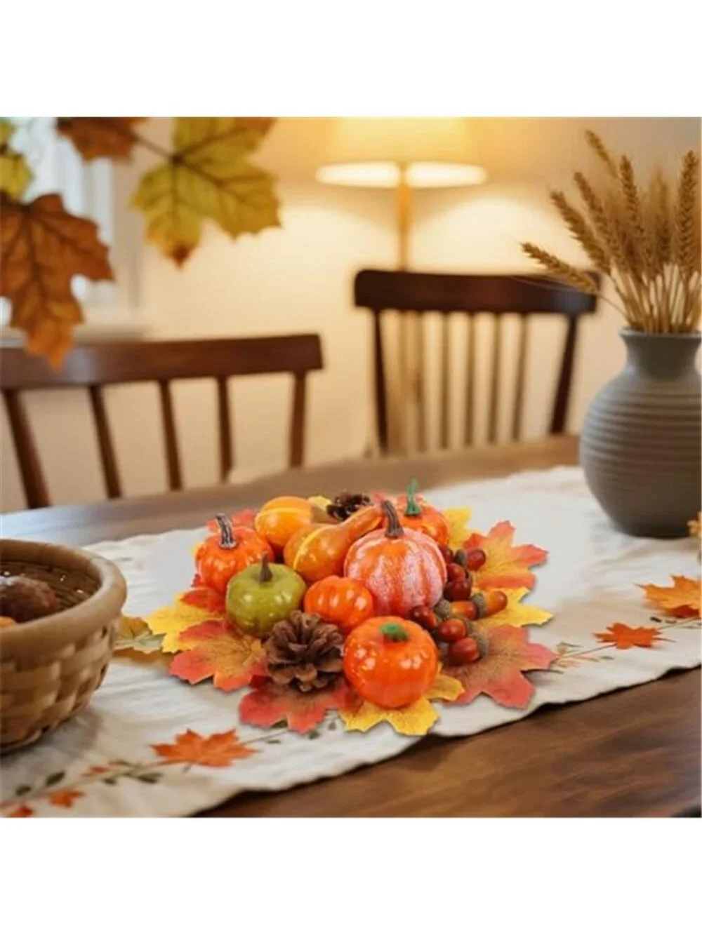 Fall Decorations for Home Mini Pumpkins Gourds & Leaves Set